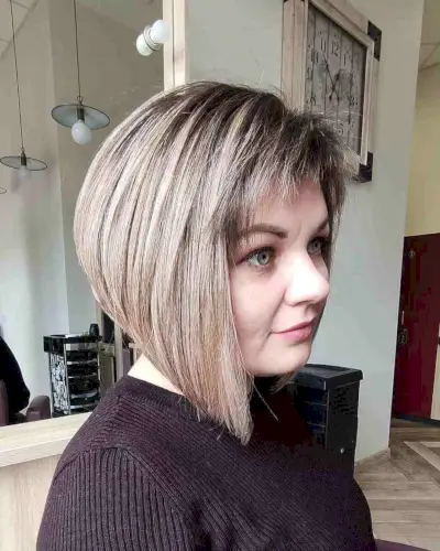 29 Bob inversé moderne avec une frange (et ceux à éviter)