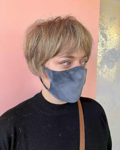 Shagged Bixie with Tousled Bangs