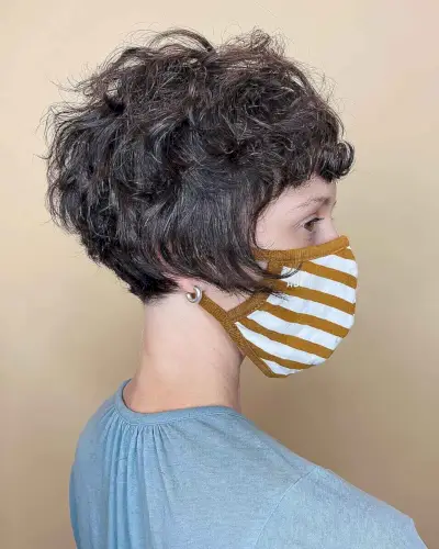 Curly Pixie Bob with a Fringe