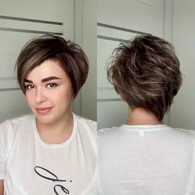 Side-Swept Pixie Shag with Long Bangs