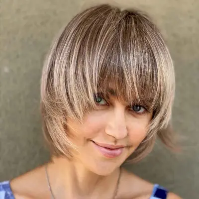 Trendsetting short choppy layered bob hairstyle