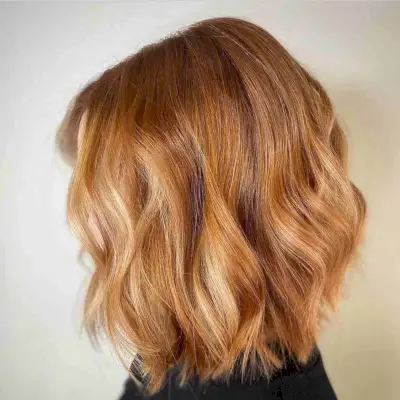 Copper Blonde Long Bob with Long Layers