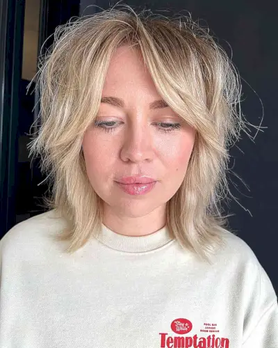 Jagged Wolf Cut Bob with Face-Framing Bangs