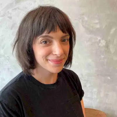 Short Bobbed Hair with Jagged Layers and Bangs