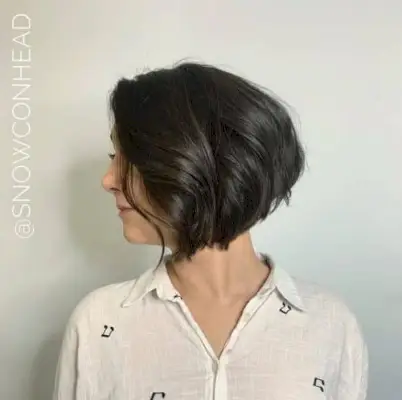 Short inverted bob for Thick Hair