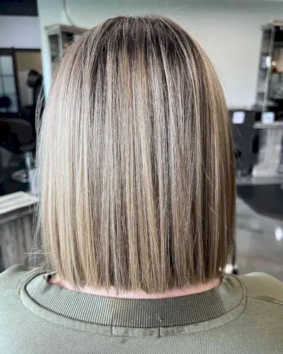Short Boxed Bob with Highlights and Lowlights