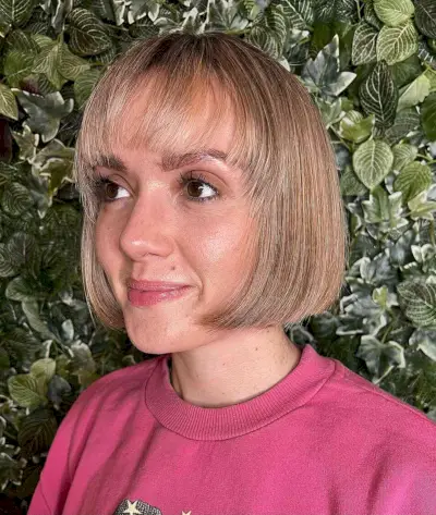 French Blunt Bob with Wispy Bangs