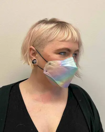 Razor Cut French Bob with a Shaved Side