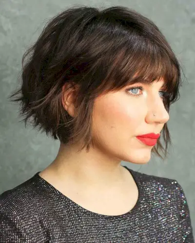 Jaw-Length Choppy Bob Cut