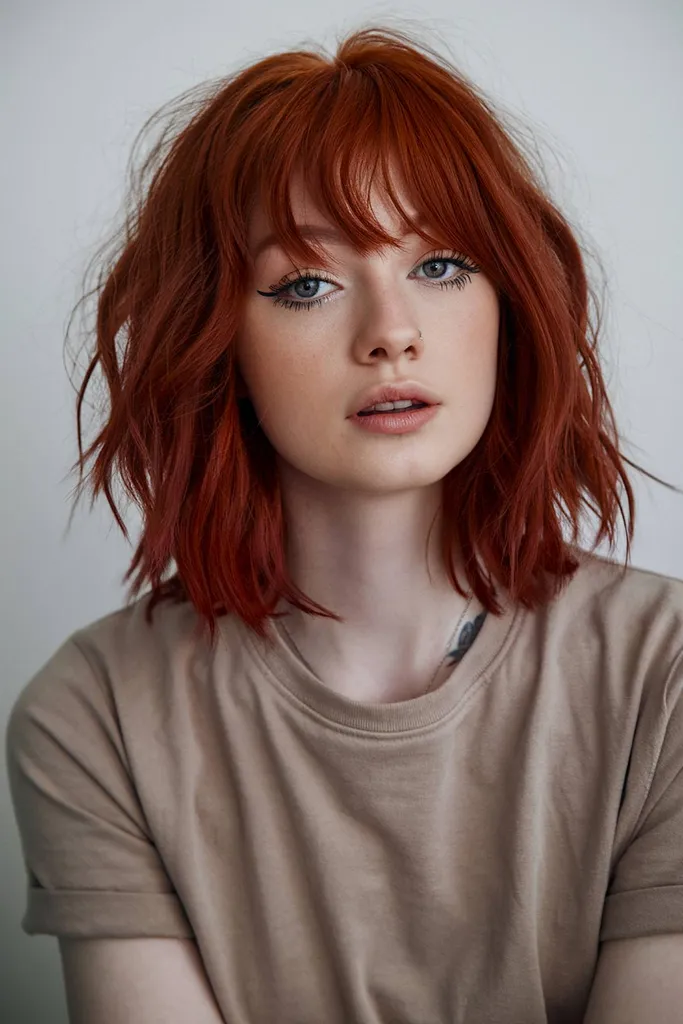 Červený huňatý lob pro jemné vlasy' title=