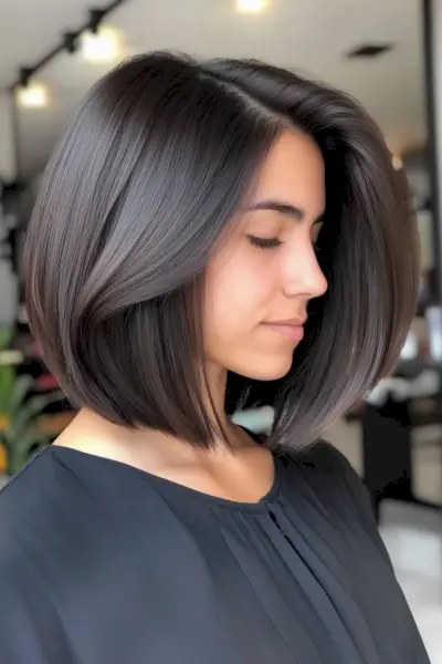 Long bob with a stack in the back