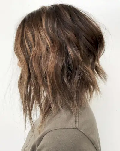 Long stacked choppy bob