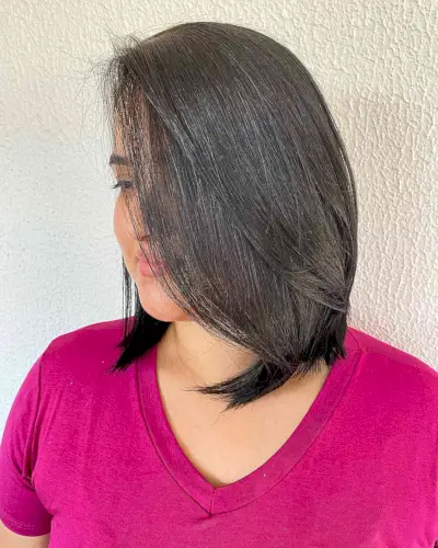 Soft Long Bob with Stacked Subtle Layers