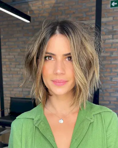 Choppy Messy Bob Cut