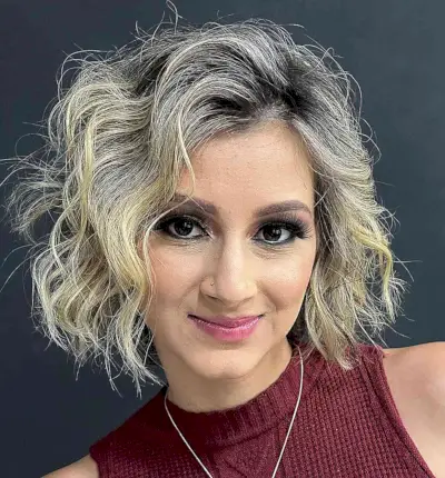 Messy Choppy Bob for Short Fine Hair