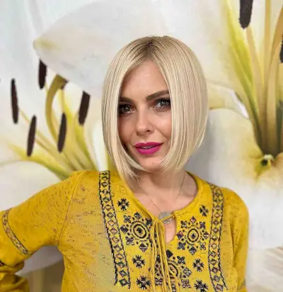 Sleek Short Blonde Bob for Fine Hair