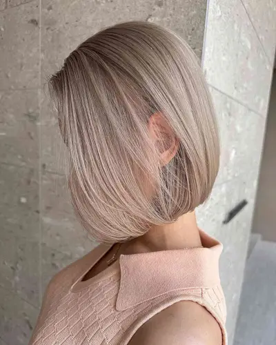 Short Straight Dark Blonde Bob