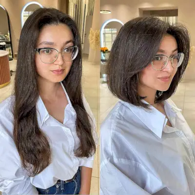 Voluminous Straight Bob for Women with Glasses