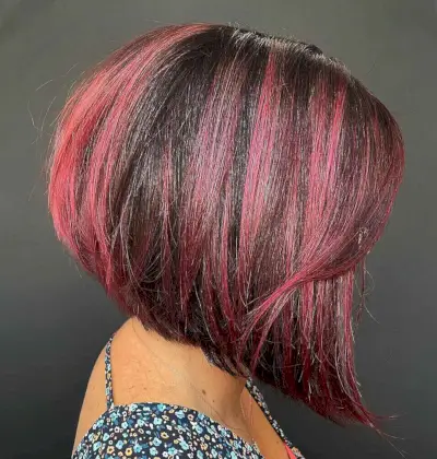 Edgy Angled Bob for Straight-Haired Women