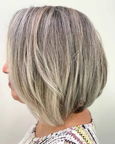 Straight Long Bob for Women Over 50