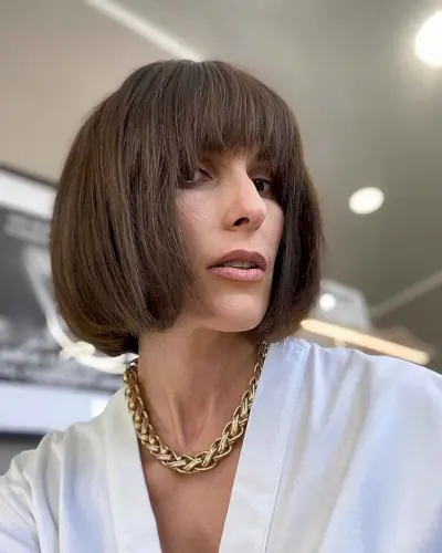 Short Bob Haircut with Bangs