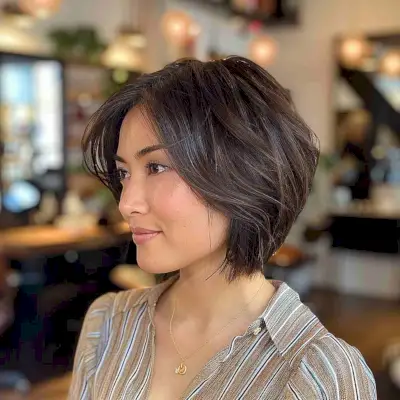 The Stacked Bob Cut for Thin Hair
