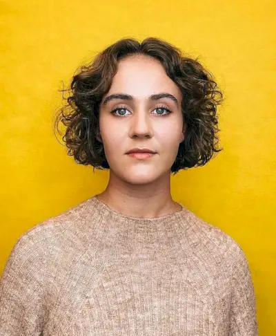 Center Part Short Curls on a Bob for Fine Hair