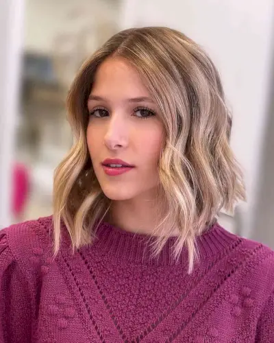 Natural Blonde Bob with No Bangs for Fine Hair