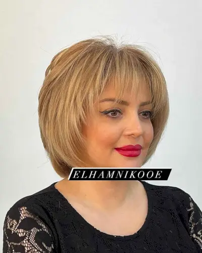 Round Feathered Bob with Bangs
