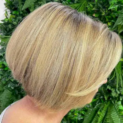 Short Concave Blonde Bob