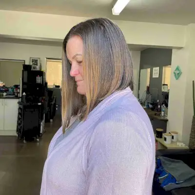 Long Concave Bob on Thin Hair