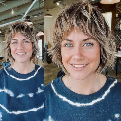 Shaggy Bixie with Flipped-Up Layers and Bangs