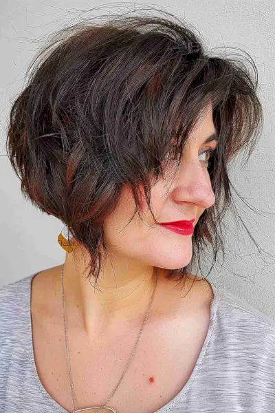 the chin-length shaggy bob