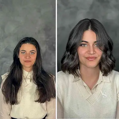 27 결정 전 헤어 스타일 이전의 예