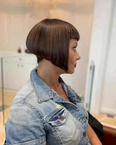 Short edgy a line bob