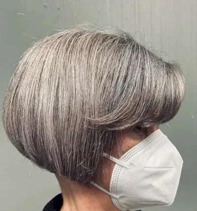 Round A-line Bob with a Side Fringe