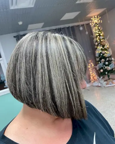 A-line Bob Haircut with Full Highlights