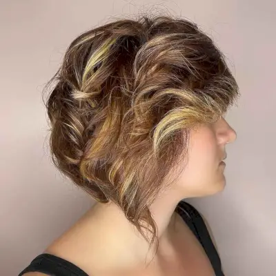 A-line Bob with Bangs and Voluminous Waves