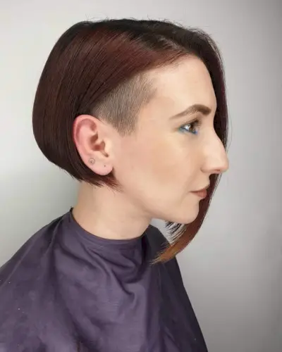 Asymmetrical Undercut Bob