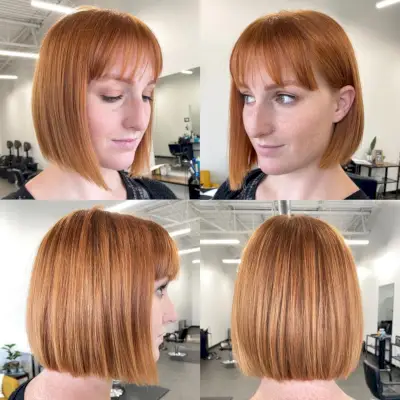 Straight Blunt Bob with Bangs
