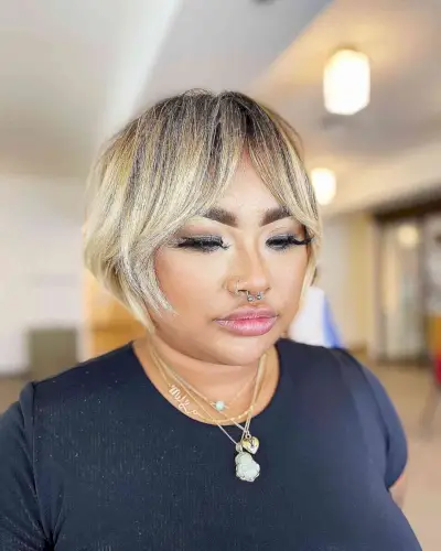 Thin French Pixie Bob and a Face Frame for Round Faces