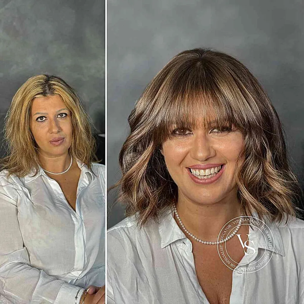 얇은 프린지가 달린 긴 밥' title=