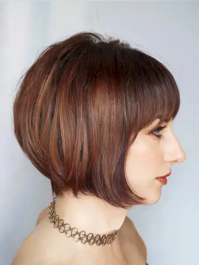 Stacked Bob with Fringe