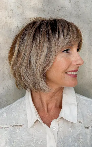Stacked Bob with Bangs and Layers