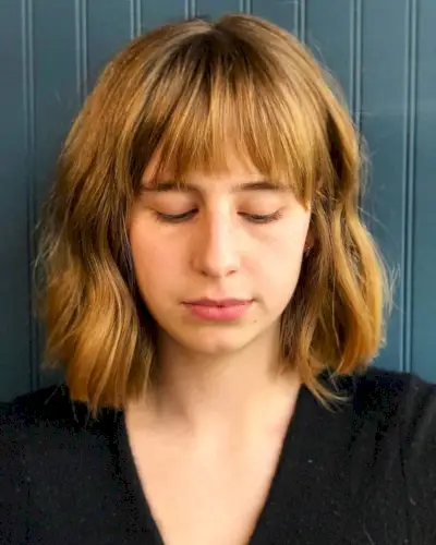 Lob with Blunt Bangs