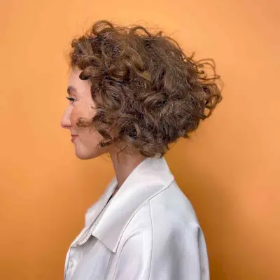Inverted curly bob hairstyles
