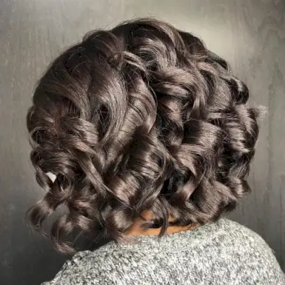 Curly bob sew-in