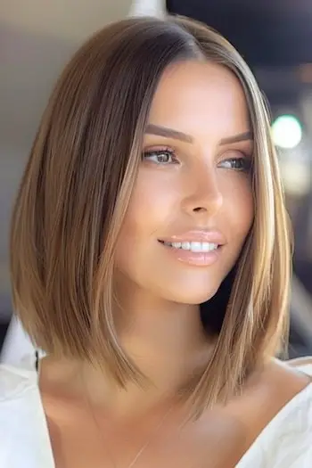 תספורת לוב זווית אלגנטית.