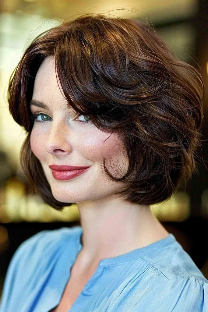 Lagdelt Chanel-bob med bløde highlights og en dynamisk flydende silhuet.' title=