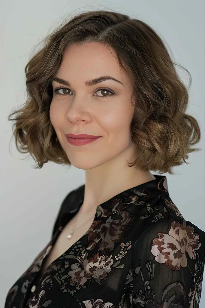 Hagelængde Chanel-bob med definerede krøller for et fedt tekstureret look.' title=